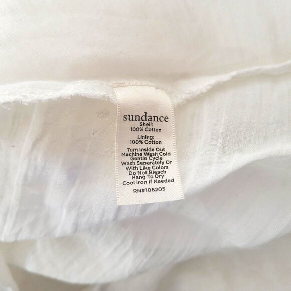 Sundance Jasmine White Eyelet Cotton Midi Dress Large India - Picture 5 of 6